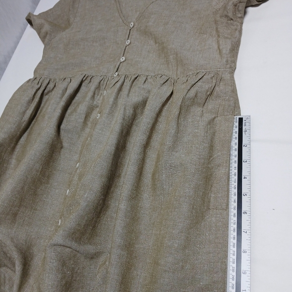 Madewell Alexandra Linen Blend Button Front Mini Dress. Size M - Picture 6 of 13